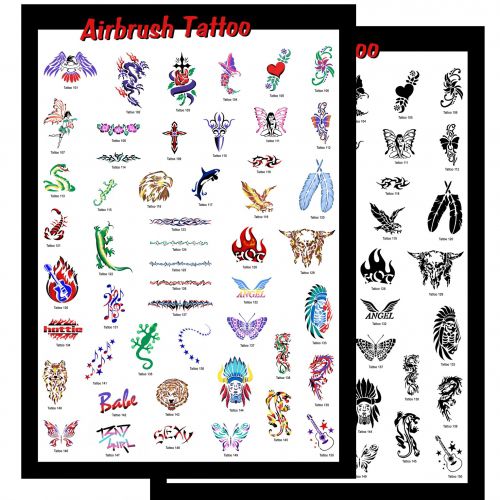 Airbrush Schablonen Set Tattoo 2