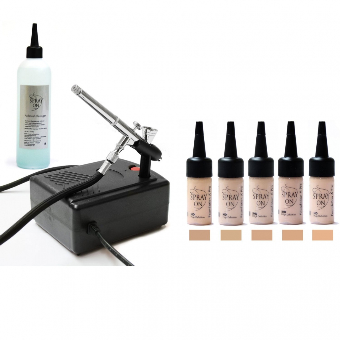 Airbrush Makeup Profi Komplettausstattung Aqua Basic SprayOn Airbrush